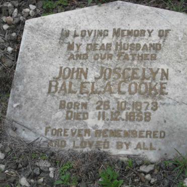 COOKE John Joscelyn Balela 1873-1958