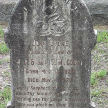 COOKE John 1922-1923