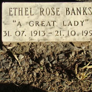 BANKS Ethel Rose 1913-1993
