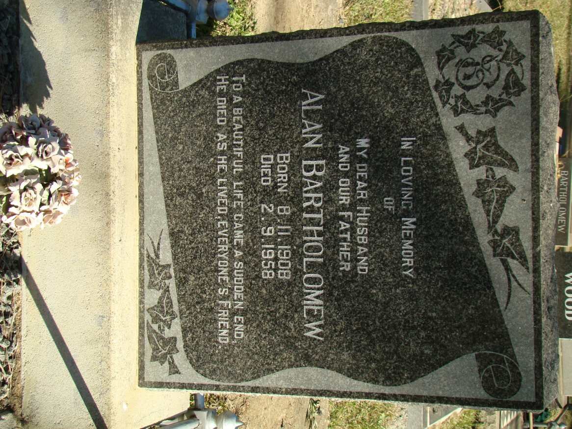 BARTHOLOMEW Alan 1908-1958