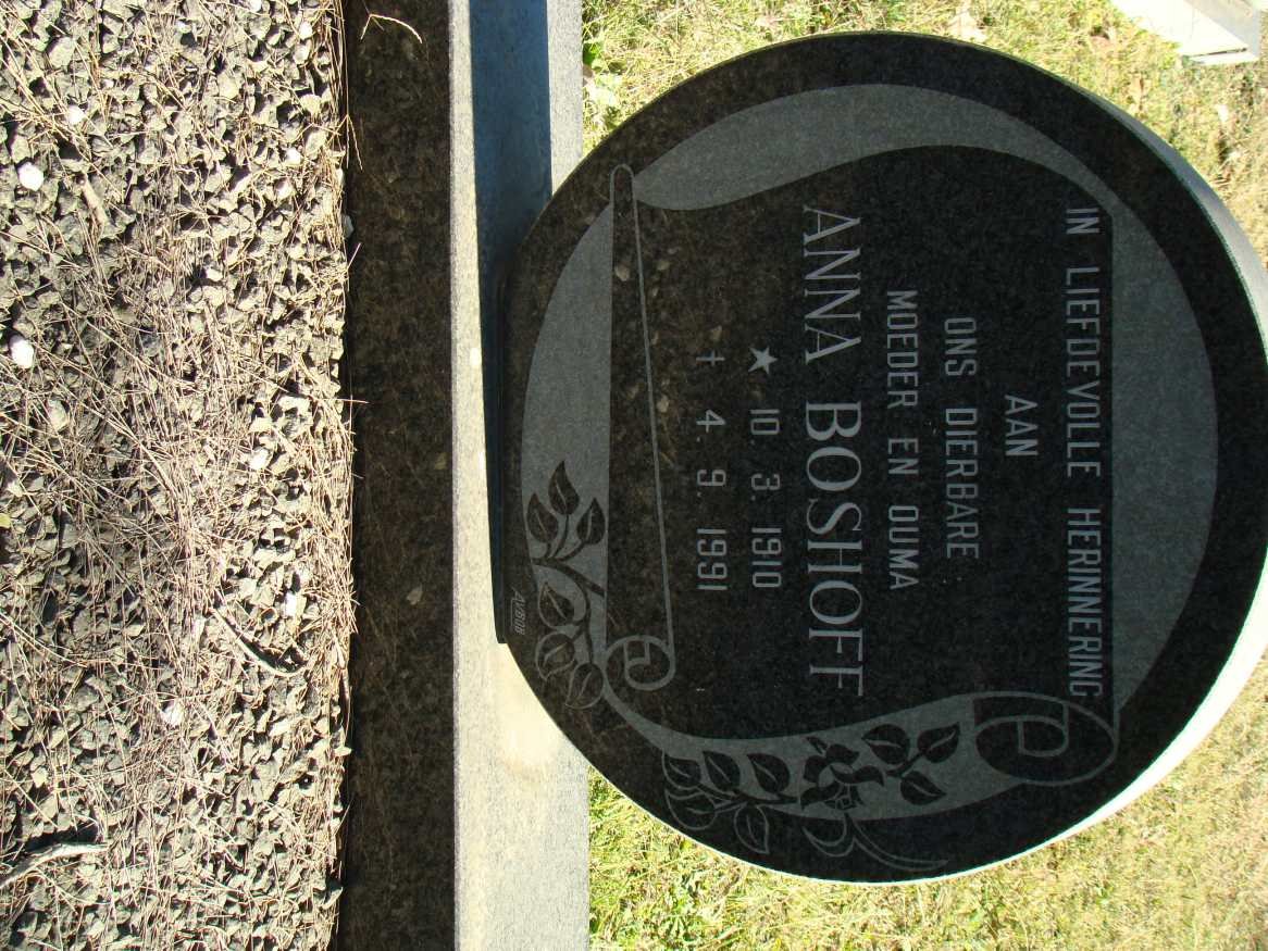 BOSHOFF Anna 1910-1991