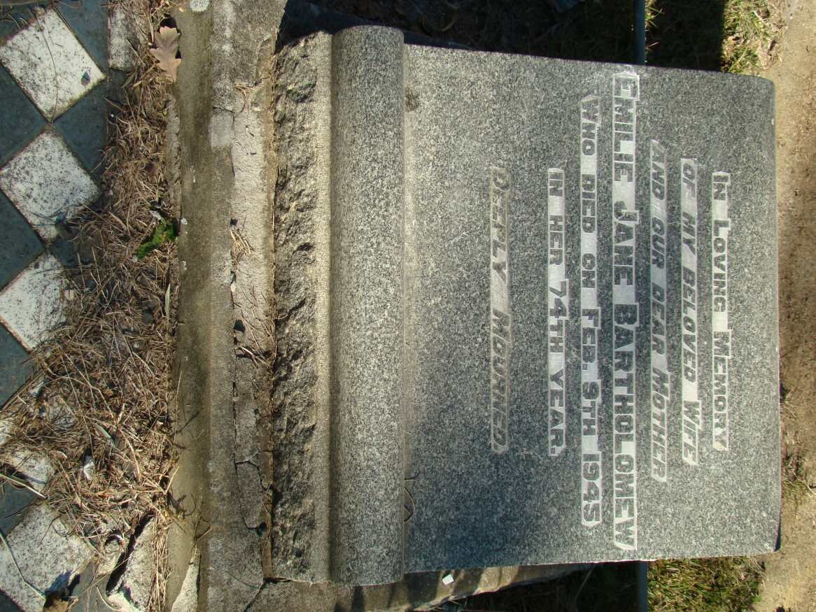 BARTHOLOMEW Emilie Jane -1945