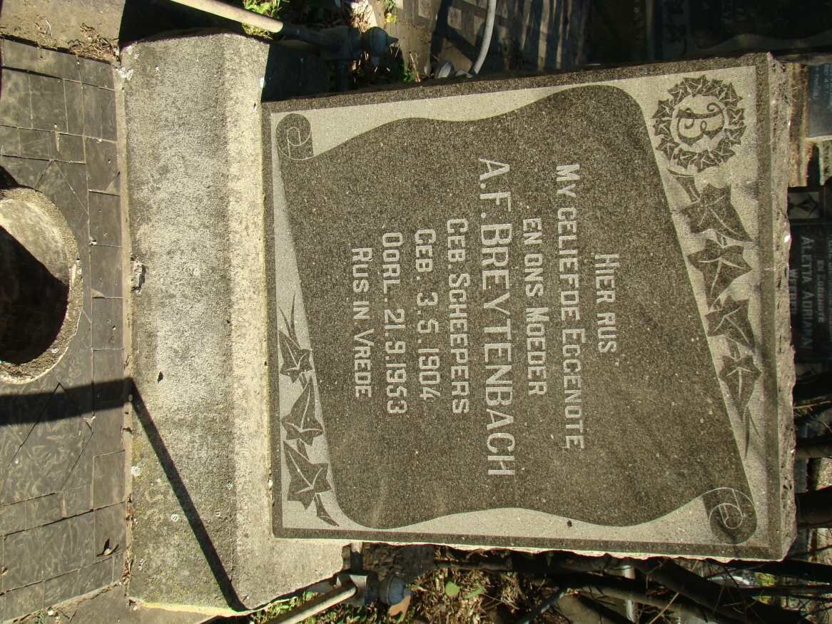 BREYTENBACH A.F. nee SCHEEPERS 1904-1953