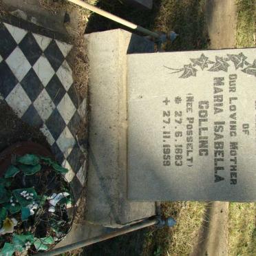 COLLING Maria Isabella nee POSSELT 1883-1959