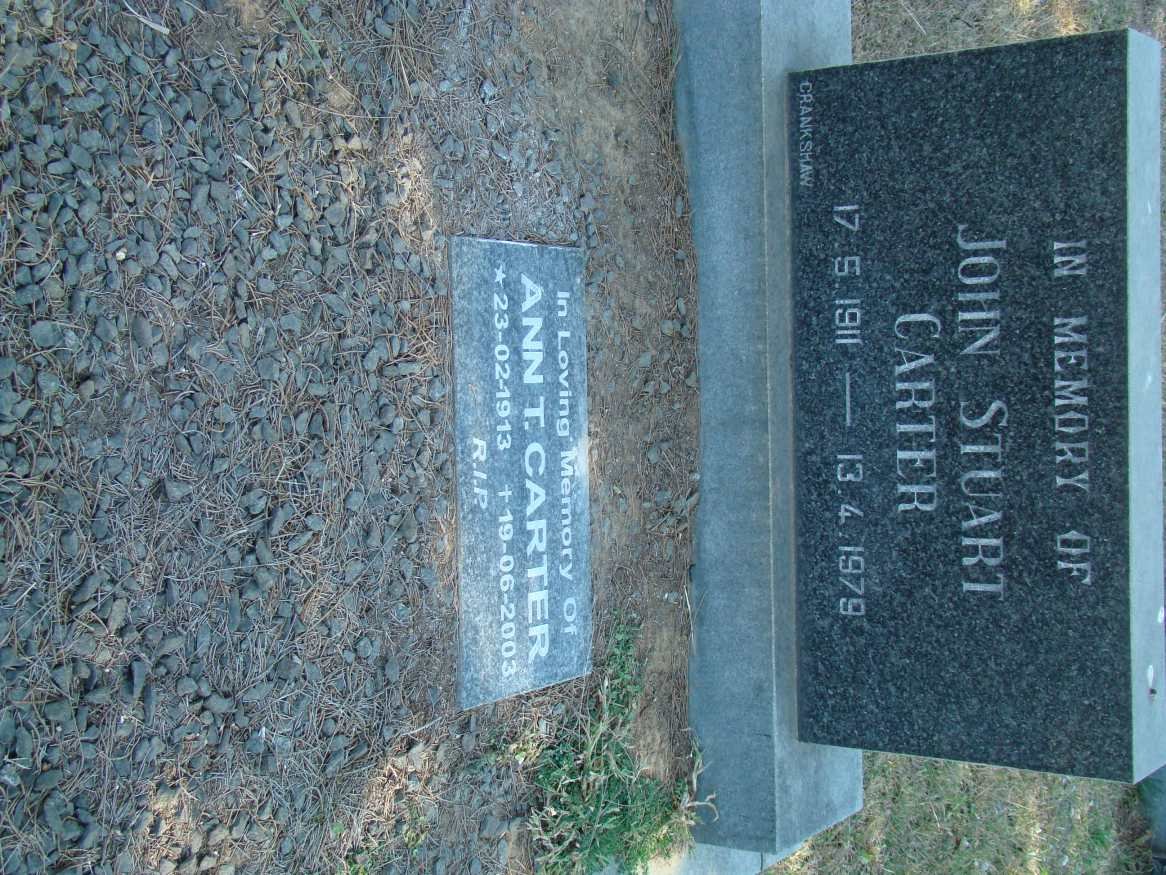 CARTER John Stuart 1911-1979 &amp; Ann T. 1913-2003