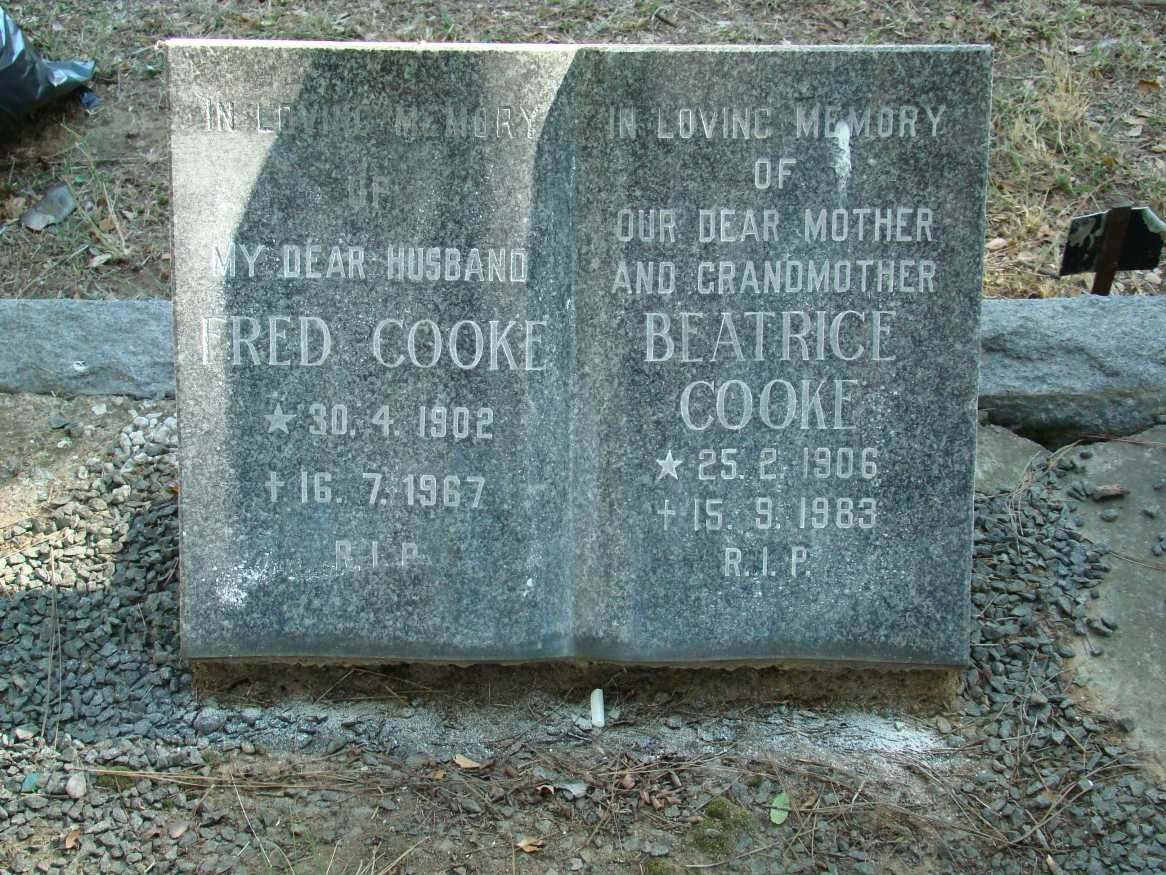 COOKE Fred 1902-1967 &amp; Beatrice 1906-1983