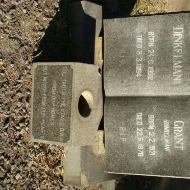 DINKELMAN Aubrey 1902-1964 :: GRANT Freda Kathleen nee DINKELMAN 1921-1970