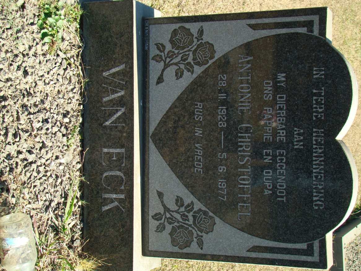 ECK Antonie Christoffel, van 1928-1977