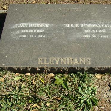 KLEYNHANS Jan Hendrik 1907-1974 &amp; Elsje Hendrika Catharina 1904-1983