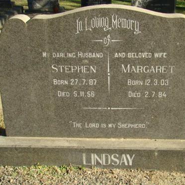 LINDSAY Stephen 1887-1956 &amp; Margaret 1903-1984