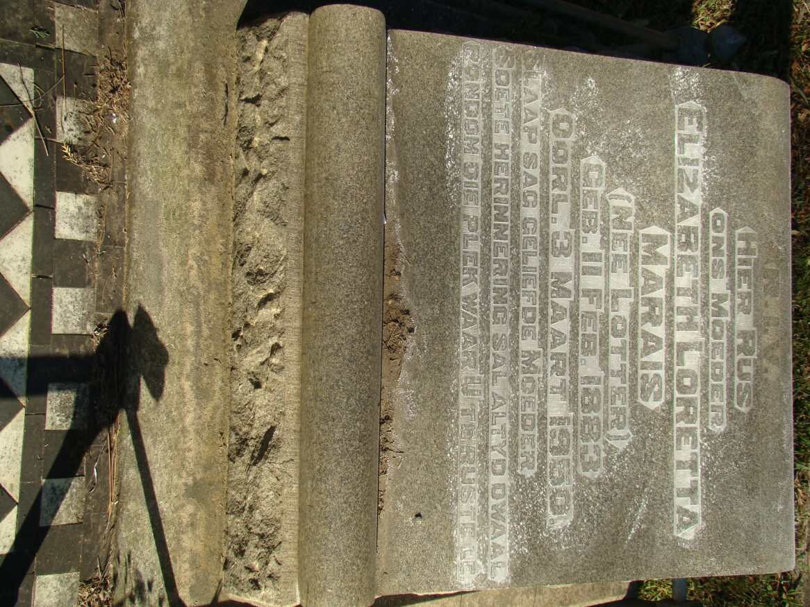 MARAIS Elizabeth Loretta nee LOTTER 1883-1950