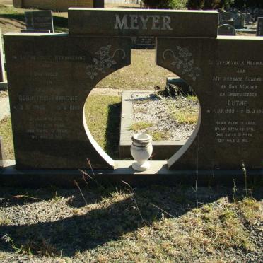 MEYER Corneluis Francois 1906-1983 &amp; Lutjie 1909-1975