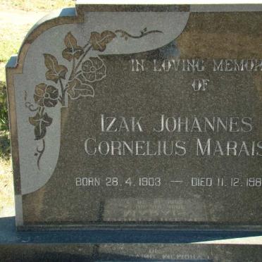 MARAIS Izak Johannes Cornelius 1903-1981