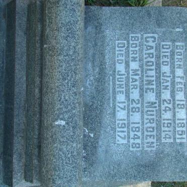 NURDEN John Charles 1851-1914 &amp; Caroline 1848-1917