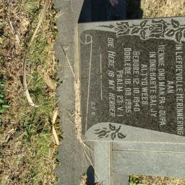 ODENDAAL Hendrik Johannes 1940-1995