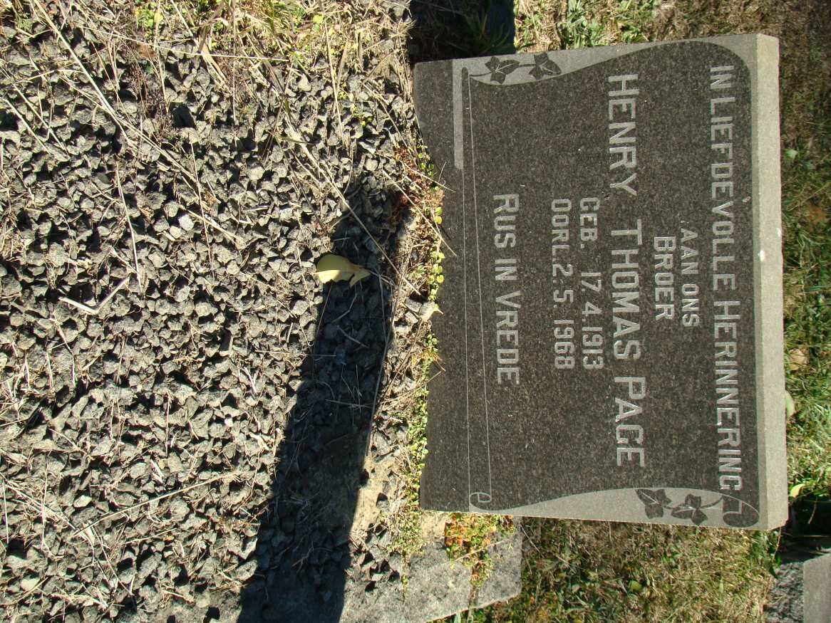 PAGE Henry Thomas 1913-1968