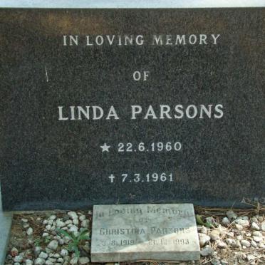 PARSONS Linda 1960-1961 :: PARSONS Christina 1919-1993
