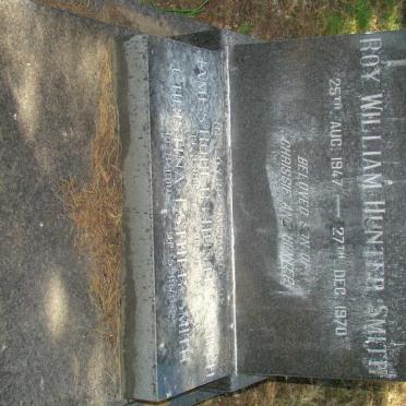 SMITH Roy William Hunter 1947-1970 :: SMITH James Robert Hunter 1911-???? &amp; Christina Esther 1910-1979