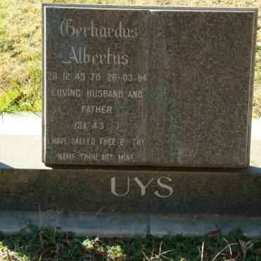 UYS Gerhardus Albertus 1943-1994