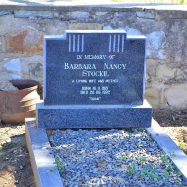 STOCKIL Barbara Nancy 1921-1992