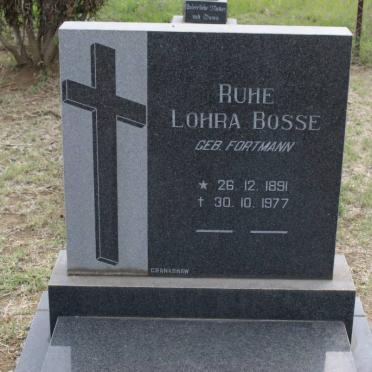 BOSSE Ruhe Lohra nee FORTMANN 1891-1977