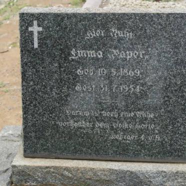 PAPER Emma 1869-1954