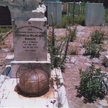 RUDOLPH Petronella Wilhelmina nee V.D. MERWE 1871-1937