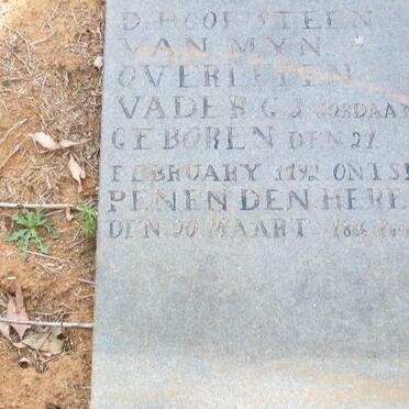 JORDAAN G.J. 1792-1866