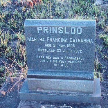 PRINSLOO Martha Francina Catharina 1908-1972