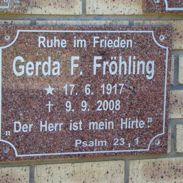 FRÖHLING Gerda F. 1917-2008