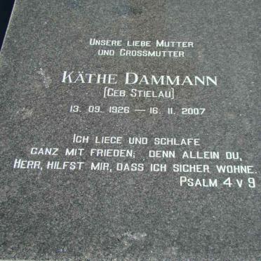 DAMMANN Käthe nee STIELAU 1926-2007
