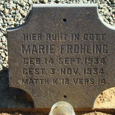 FROHLING Marie 1934-1934