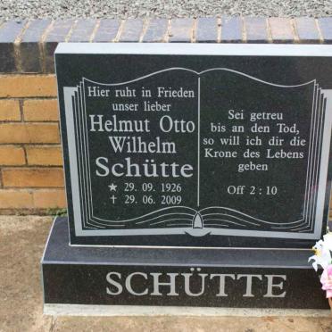 SCHÜTTE Helmut Otto Wilhelm 1926-2009
