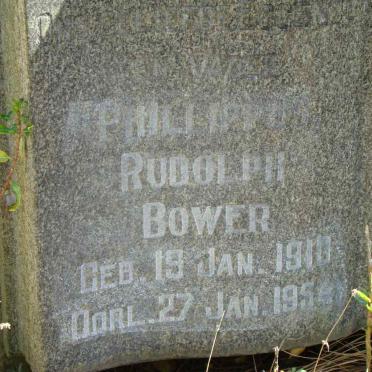 BOWER Phillippus Rudolph 1910-1954