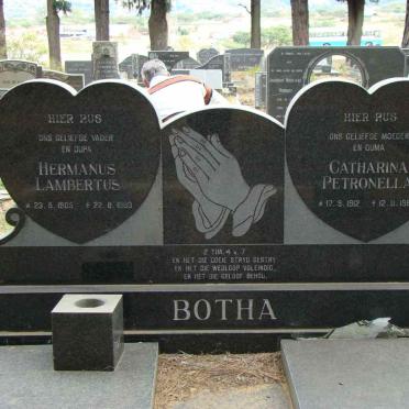 BOTHA Hermanus Lambertus 1905-1983 &amp; Catharina Petronella 1912-1983