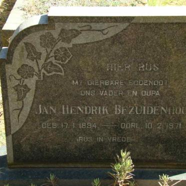 BEZUIDENHOUT Jan Hendrik 1894-1971