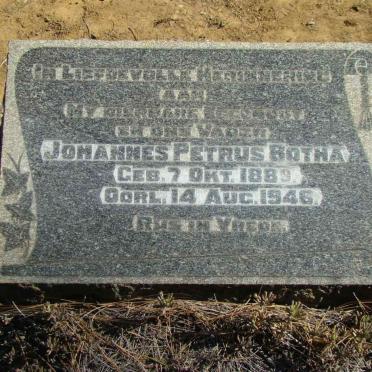 BOTHA Johannes Petrus 1889-1946