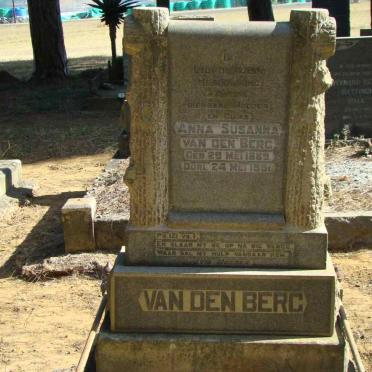 BERG Anna Susanna, van den 1889-1951