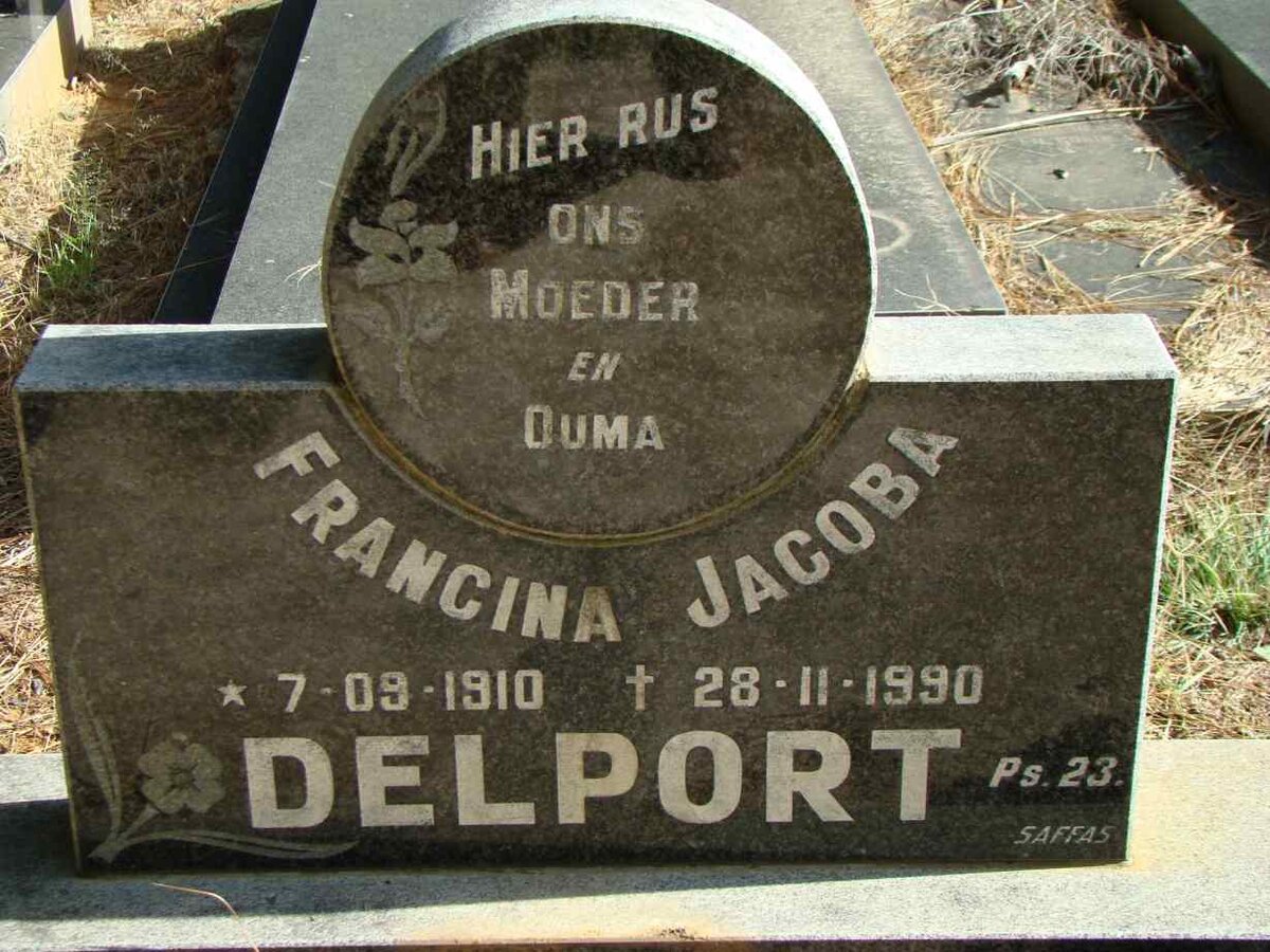 DELPORT Francina Jacoba 1910-1990