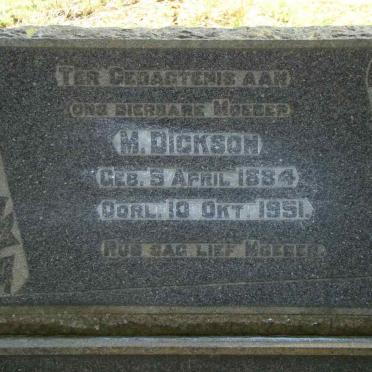 DICKSON M. 1884-1951