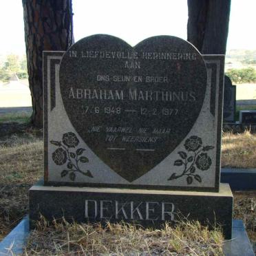 DEKKER Abraham Marthinus 1948-1977