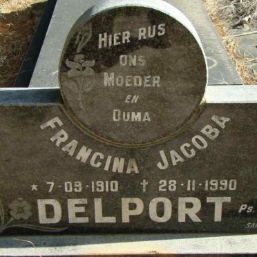 DELPORT Francina Jacoba 1910-1990