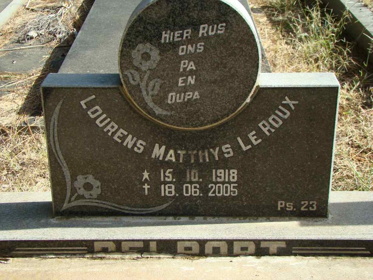 DELPORT Lourens Matthys Le Roux 1918-2005
