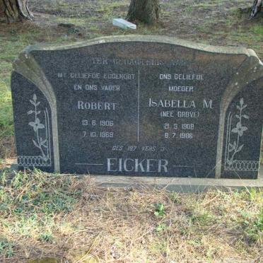 EICKER Robert 1906-1969 &amp; Isabella M. GROVE 1908-1986