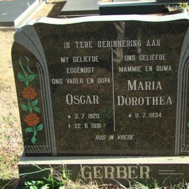 GERBER Oscar 1920-1991 &amp; Maria Dorothea 1934-