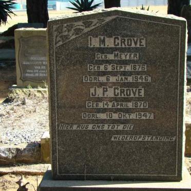 GROVE J.P. 1870-1947 &amp; I.M. MEYER 1876-1946