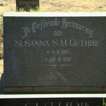 GUTHRIE Susanna S.M. 1901-1981