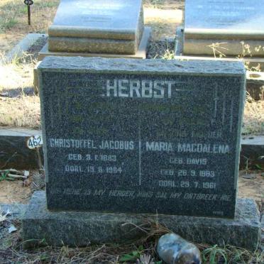 HERBST Christoffel Jacobus 1883-1964 &amp; Maria Magdalena DAVIS 1883-1961