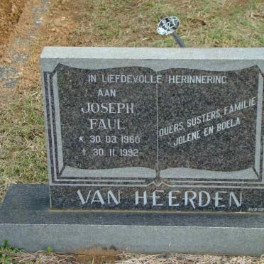 HEERDEN Joseph Faul, van 1960-1992