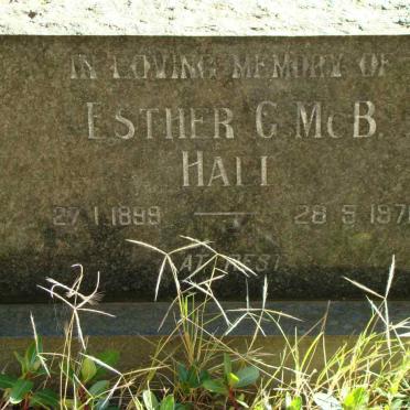 HALL Esther G. McB. 1899-1971